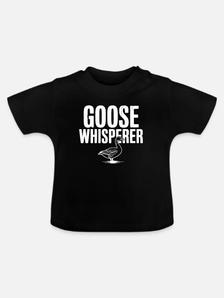 Gänseflüsterer - Baby Bio-T-Shirt mit Rundhals - Schwarz