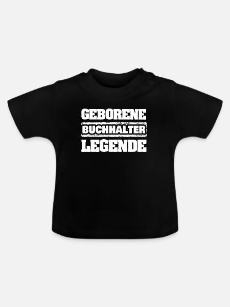 Buchhalter als Legende - Baby Bio-T-Shirt mit Rundhals - Schwarz