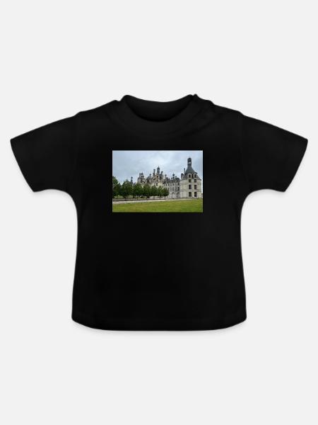 Château de Chambord - Baby Bio-T-Shirt mit Rundhals - Schwarz