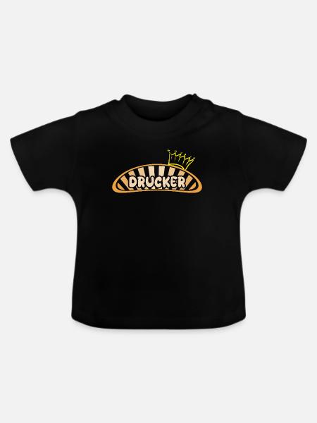 Geschenk für Drucker - Baby Bio-T-Shirt mit Rundhals - Schwarz