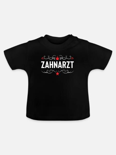 Zahnarzt - Baby Bio-T-Shirt mit Rundhals - Schwarz