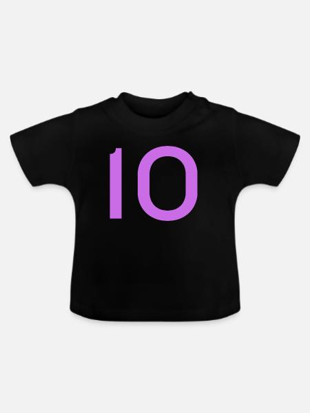 10 - Baby Bio-T-Shirt mit Rundhals - Schwarz