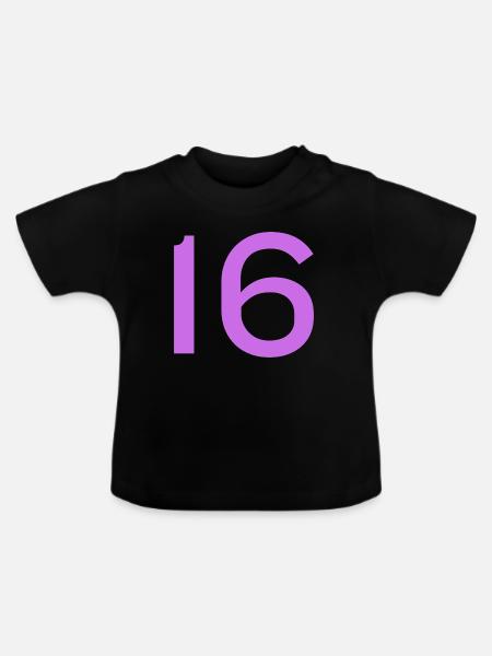 16 - Baby Bio-T-Shirt mit Rundhals - Schwarz