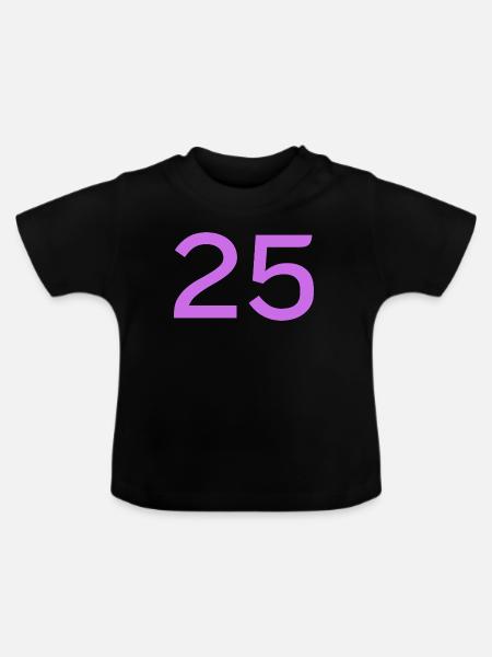 25 - Baby Bio-T-Shirt mit Rundhals - Schwarz