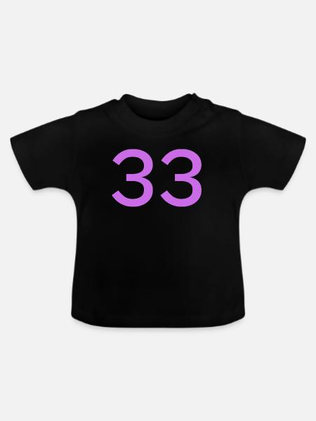 33 - Baby Bio-T-Shirt mit Rundhals - Schwarz