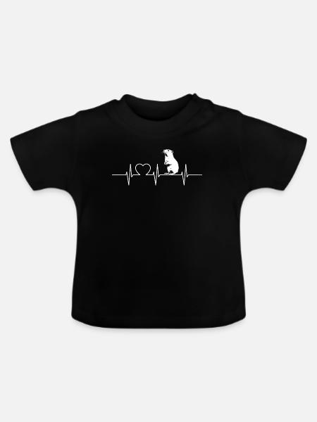 Murmeltiere Murmeltier - Baby Bio-T-Shirt mit Rundhals - Schwarz