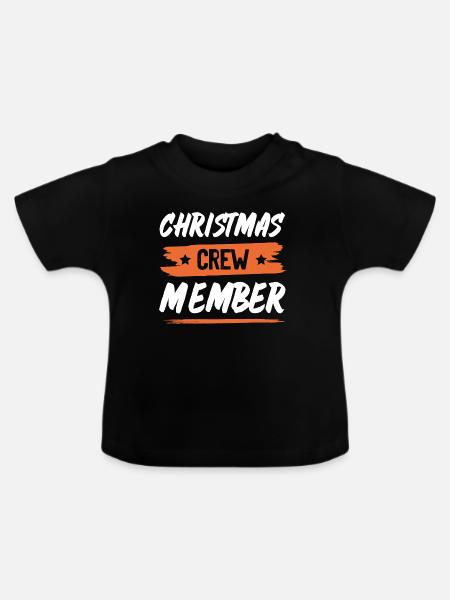 Christmas Crew - Baby Bio-T-Shirt mit Rundhals - Schwarz