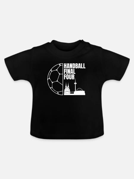 Handball Final Four Skyline - Baby Bio-T-Shirt mit Rundhals - Schwarz