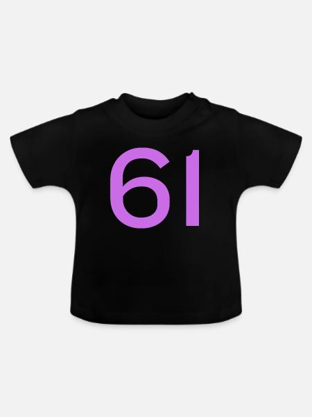 61 - Baby Bio-T-Shirt mit Rundhals - Schwarz