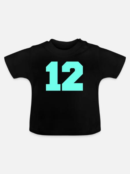 12 - Baby Bio-T-Shirt mit Rundhals - Schwarz
