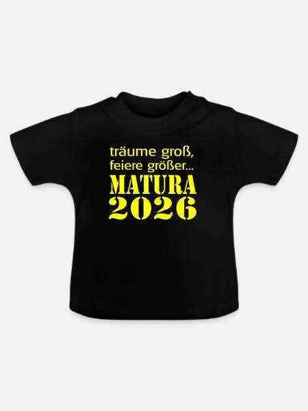 Matura 2026 - Baby Bio-T-Shirt mit Rundhals - Schwarz