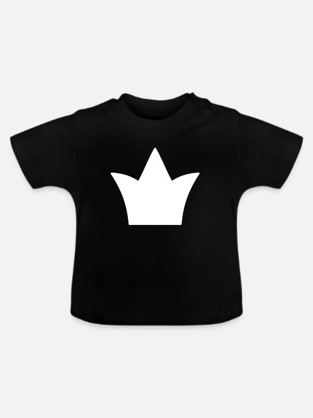 Krone – Symbol für Stärke & Selbstbewusstsein - Baby Bio-T-Shirt mit Rundhals - Schwarz