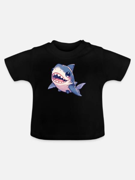 Haie Hai - Baby Bio-T-Shirt mit Rundhals - Schwarz