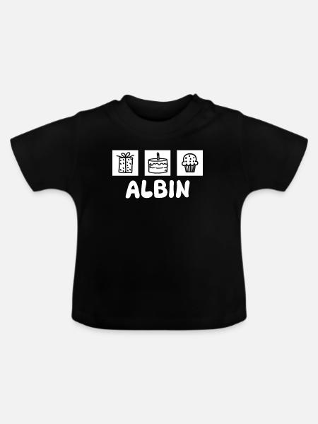 Albin - Baby Bio-T-Shirt mit Rundhals - Schwarz