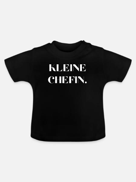 Kleine Chefin - Baby Bio-T-Shirt mit Rundhals - Schwarz
