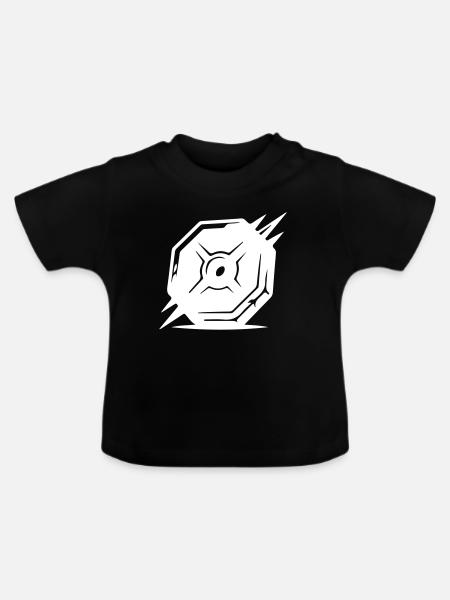 Gewichte Symbol - Baby Bio-T-Shirt mit Rundhals - Schwarz