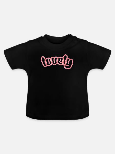 Wunderschönes Neon-Logo - Baby Bio-T-Shirt mit Rundhals - Schwarz