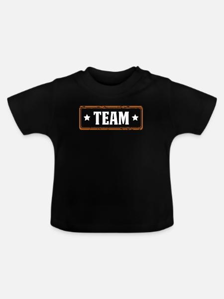 team - Baby Bio-T-Shirt mit Rundhals - Schwarz