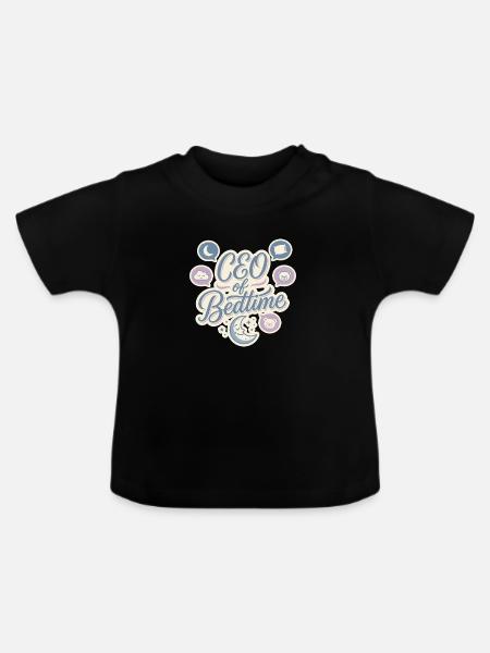 CEO von Bedtime: Sleepy Icons - Baby Bio-T-Shirt mit Rundhals - Schwarz