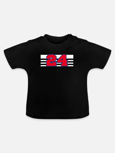 Nummer 24 Frankreich - Baby Bio-T-Shirt mit Rundhals - Schwarz