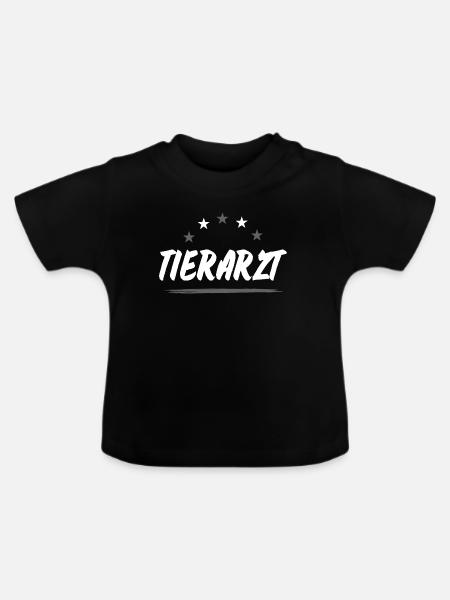 Tierarzt Beruf - Baby Bio-T-Shirt mit Rundhals - Schwarz