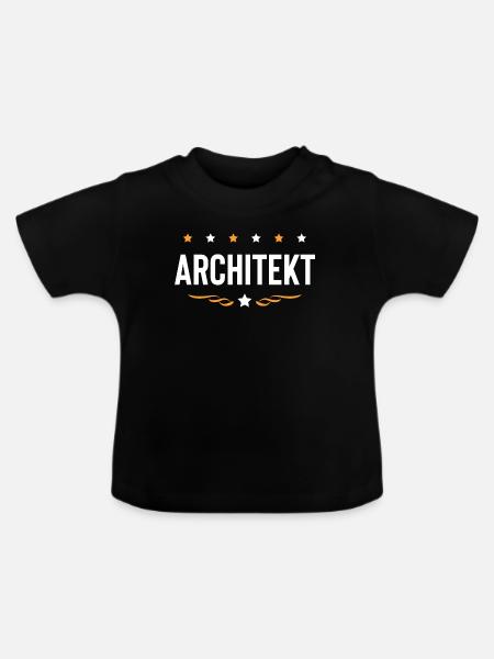 Architekt Beruf - Baby Bio-T-Shirt mit Rundhals - Schwarz