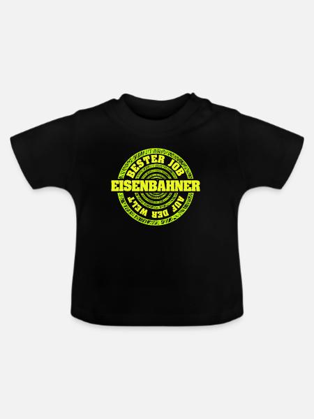 Geschenk für Eisenbahner - Baby Bio-T-Shirt mit Rundhals - Schwarz