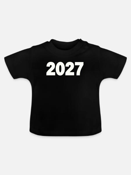 2027 - Baby Bio-T-Shirt mit Rundhals - Schwarz
