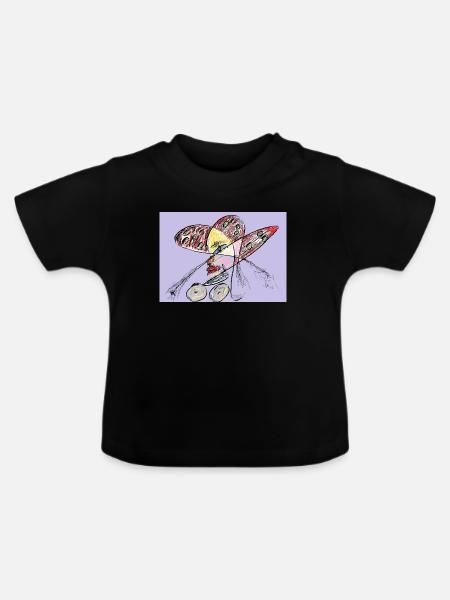 Der High-Fashion-Bürger - Baby Bio-T-Shirt mit Rundhals - Schwarz