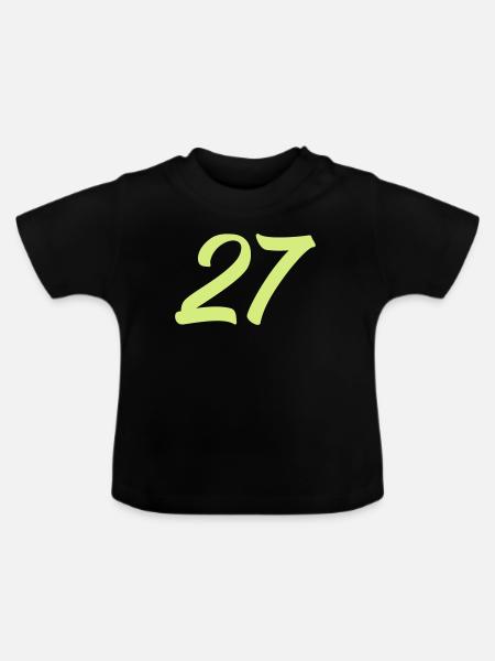 27- - Baby Bio-T-Shirt mit Rundhals - Schwarz