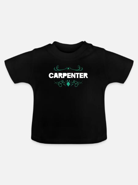 Carpenter Ornament Holzhandwerk - Baby Bio-T-Shirt mit Rundhals - Schwarz