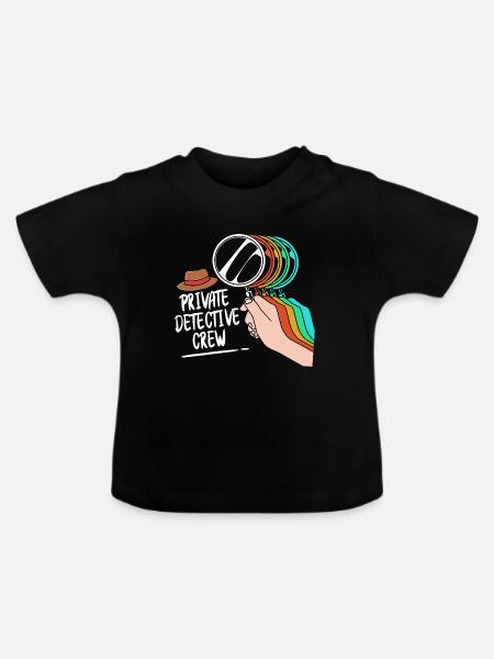 Detektiv - Baby Bio-T-Shirt mit Rundhals - Schwarz