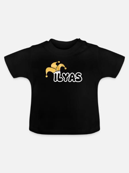 Fastnacht Ilyas - Baby Bio-T-Shirt mit Rundhals - Schwarz