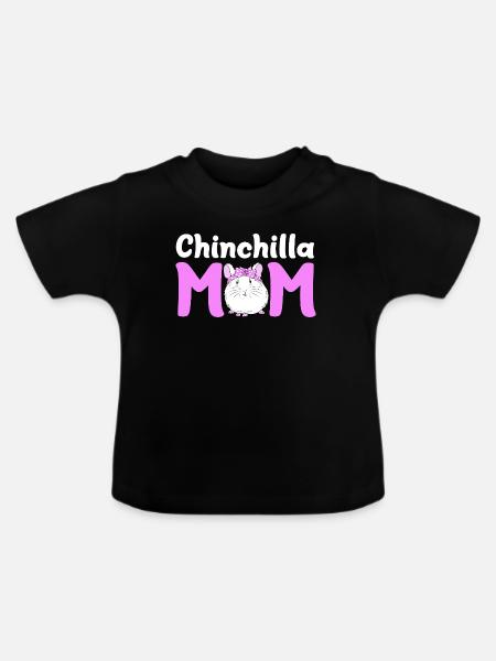 Chinchilla - Baby Bio-T-Shirt mit Rundhals - Schwarz