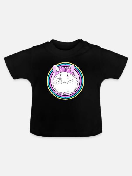 Chinchilla - Baby Bio-T-Shirt mit Rundhals - Schwarz
