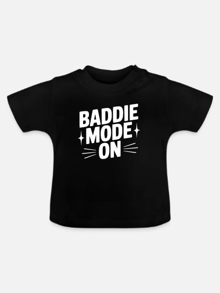 Bösewicht-Modus an - Baby Bio-T-Shirt mit Rundhals - Schwarz