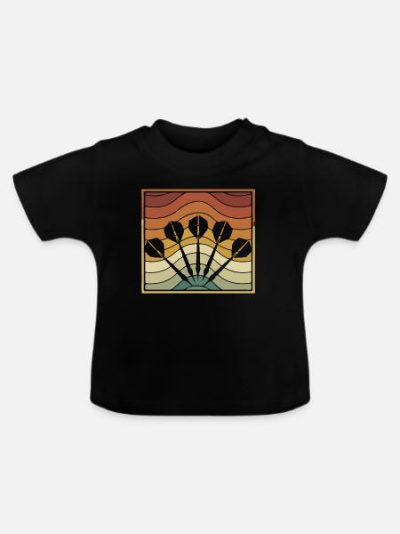 Dart Dartpfeile - Baby Bio-T-Shirt mit Rundhals - Schwarz