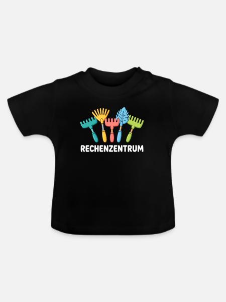 RECHENZENTRUM Gartenbau Gartenarbeiter - Baby Bio-T-Shirt mit Rundhals - Schwarz