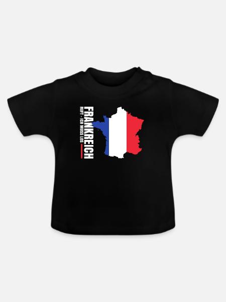Frankreich Auswandern - Baby Bio-T-Shirt mit Rundhals - Schwarz