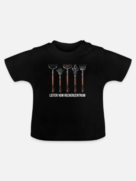 Rechenzentrum Gartenarbeit Landschaftsgärtner - Baby Bio-T-Shirt mit Rundhals - Schwarz