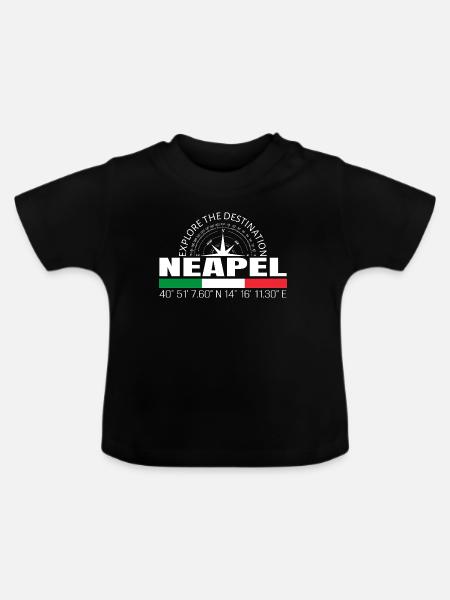 Neapel - Baby Bio-T-Shirt mit Rundhals - Schwarz