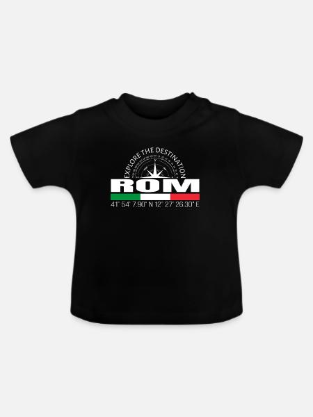 Rom - Baby Bio-T-Shirt mit Rundhals - Schwarz