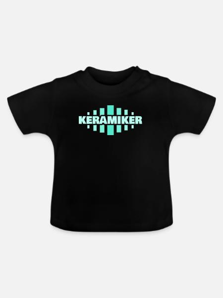Job Keramiker - Baby Bio-T-Shirt mit Rundhals - Schwarz