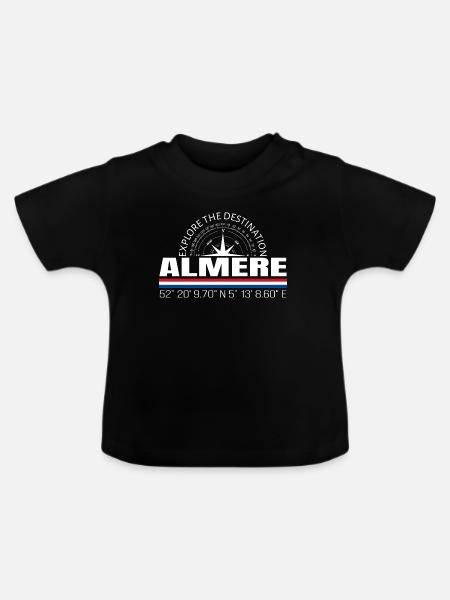 Almere - Baby Bio-T-Shirt mit Rundhals - Schwarz