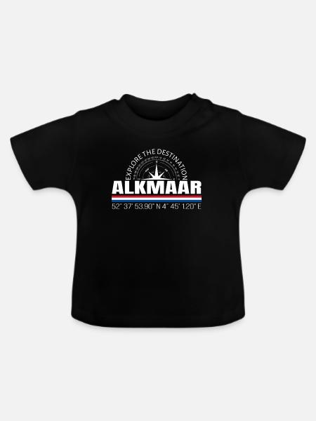 Alkmaar - Baby Bio-T-Shirt mit Rundhals - Schwarz