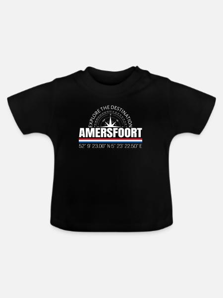 Amersfoort - Baby Bio-T-Shirt mit Rundhals - Schwarz