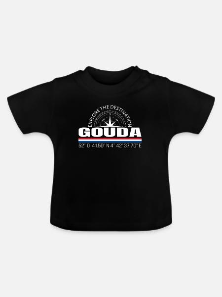 Gouda - Baby Bio-T-Shirt mit Rundhals - Schwarz