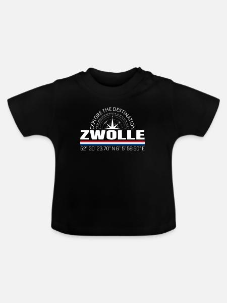 Zwolle - Baby Bio-T-Shirt mit Rundhals - Schwarz