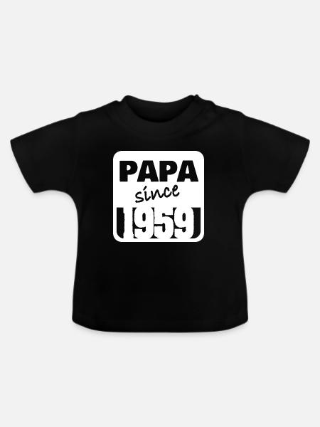 Vater 1959 - Baby Bio-T-Shirt mit Rundhals - Schwarz
