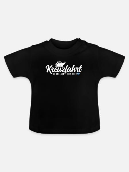 Schottland Kreuzfahrt - Baby Bio-T-Shirt mit Rundhals - Schwarz